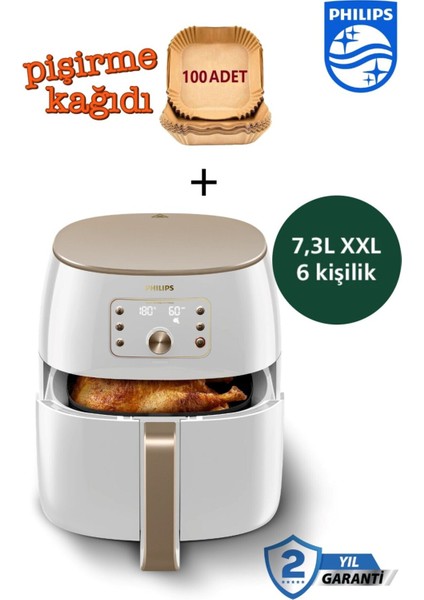 Büyük Kapasiteli Pişirme Kağıdı ve Airfryer Seti, 1,4 kg Tavuk Veya Patates.