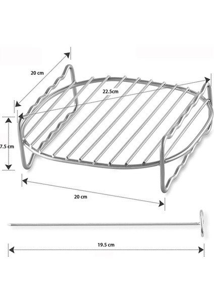 Yüksek Performanslı 1700W Yağsız Sıcak Hava Fritözü Beyaz