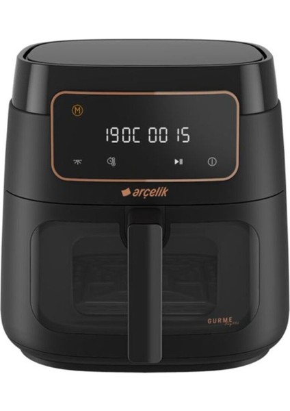 1750 W, 7.6 Litre, Siyah, Az Yağlı Fritöz, Hızlı ve Sağlıklı Pişirme