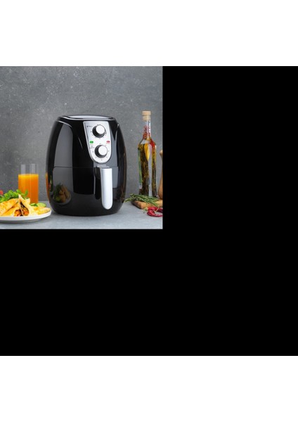Sağlıklı ve Pratik Kullanımlı Hava Fritözü, Şık Siyah Tasarım Ile.