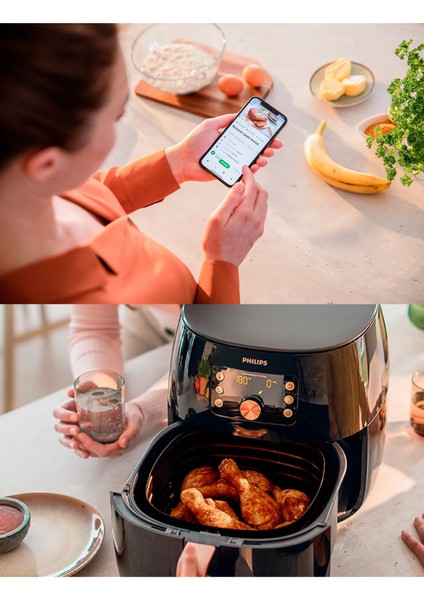 Yüksek Hacimli Turbostar Teknolojili Ultra Premium Hava Fritözü Siyah Bakır modelleri