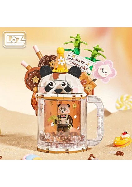 Nessiworld LZ-4206 Loz Panda Ayı Dondurma Kupası 297 Parça Block Oyuncak