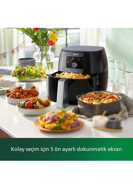 Büyük Kapasiteli Çok Fonksiyonlu Hava Fritözü, Siyah, 7,3 Lt