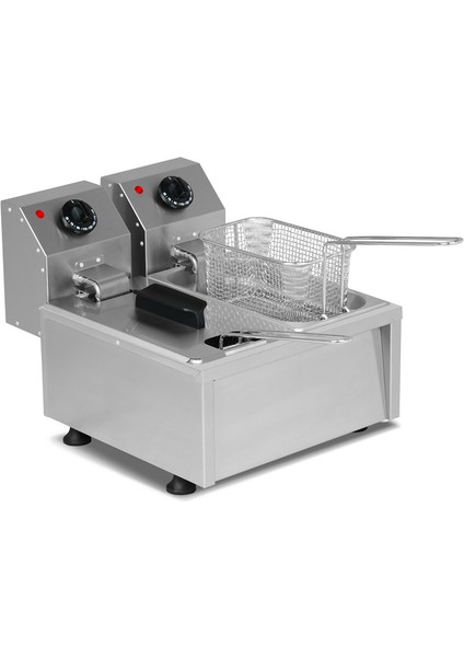 Bordo 3+3 Lt. Fritöz, Şık Tasarım ve Geniş Kullanım Alanı ile Ideal Seçim