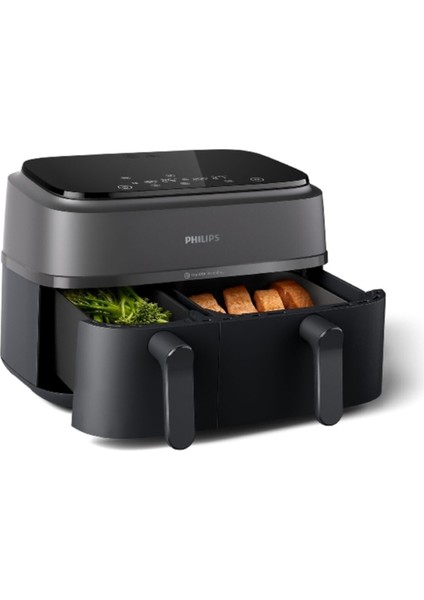 Gelişmiş 2750W Panel Ekran Çift Sepetli 9l Airfryer, Siyah fırsatları