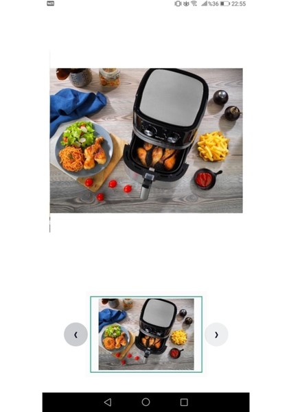 Yağsız Fritöz 6.5l Siyah, Sağlıklı ve Pratik Mutfak Aleti
