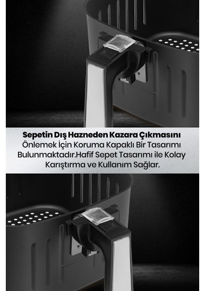 1800W 9,2l Dijital Hava Fritözü, 3xl Kapasiteli, Çok Fonksiyonlu, Sağlıklı Pişirme fırsatları