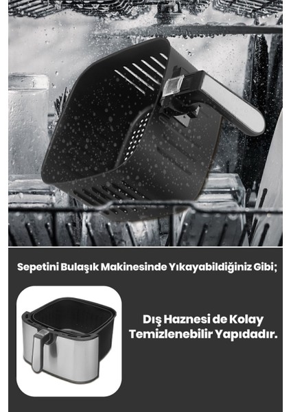 1800W 9,2l Dijital Hava Fritözü, 3xl Kapasiteli, Çok Fonksiyonlu, Sağlıklı Pişirme