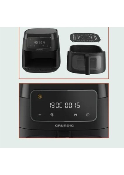 7.6 L Camlı Airfryer Siyah, Geniş ve Şık Ev Için Ideal Seçim fırsatları