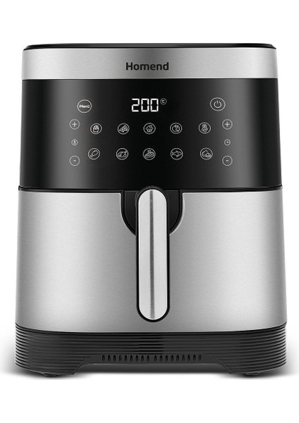 Gri Airfryday Inox 2512H Xxxl, Dokunmatik Ekran, 10 Programlı, Sağlıklı Pişirme