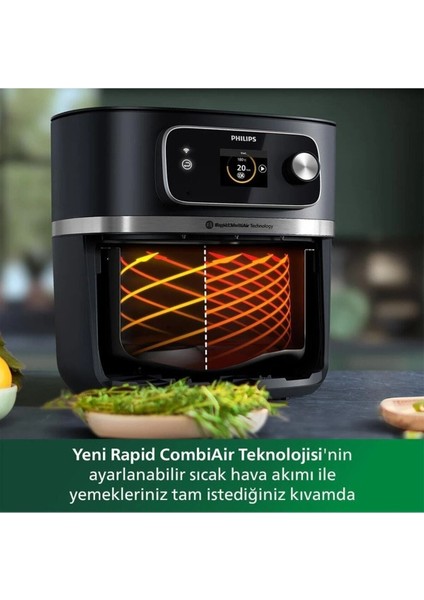 Genis Kapasiteli Airfryer Xxl, Uzaktan Kontrol, Wi-Fi, 7 Kişilik, Beyaz indirimleri