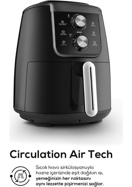 Klasik Air Pro Cook Manuel Xl Airfryer, Şık Siyah Renk ve Üstün Performans fırsatları