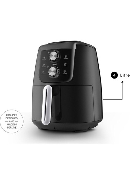 Klasik Air Pro Cook Manuel Xl Airfryer, Şık Siyah Renk ve Üstün Performans indirimleri