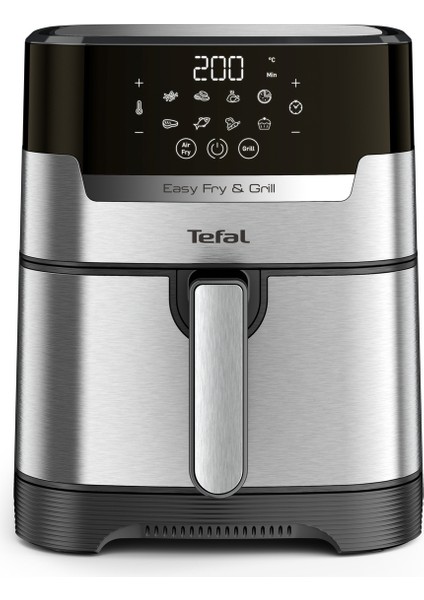 Iki Fonksiyonlu Dijital Hava Fritöz ve Izgara, Siyah Renkli, Pratik ve Şık Kullanım