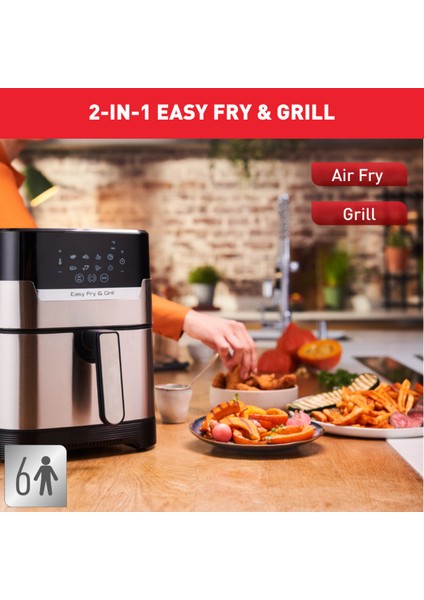 Iki Fonksiyonlu Dijital Hava Fritöz ve Izgara, Siyah Renkli, Pratik ve Şık Kullanım modelleri