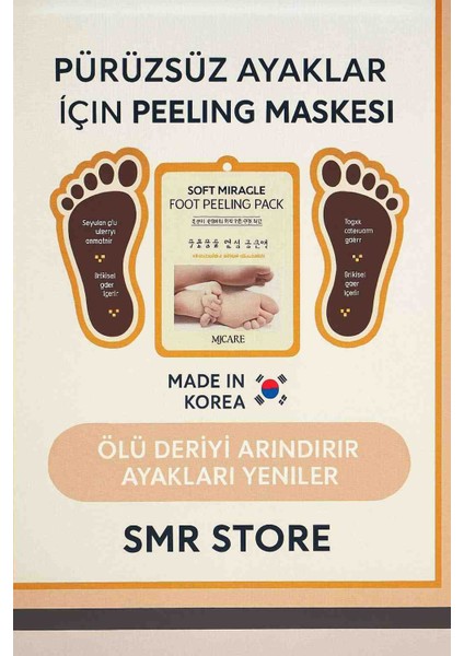 Smr Store Miracle Foot Peeling Mask - Ayak Ölü Deri Soyma Maskesi