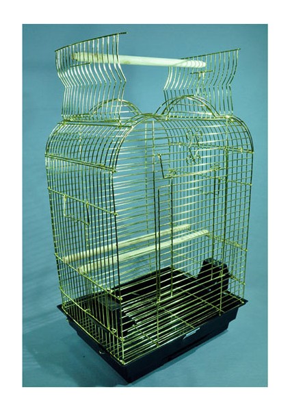 Depomix Eurogold Papağan Kafesi Açılır Çatılı Pirinç (47X36X70)
