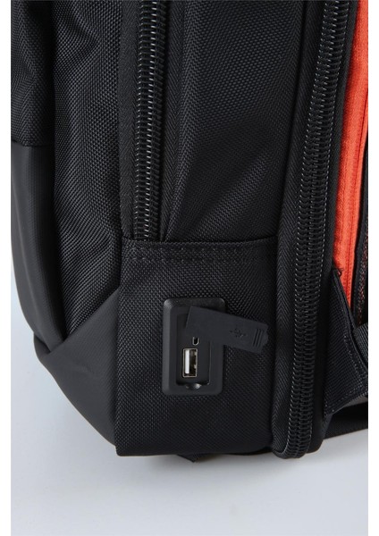 Unisex Extra Körüklü Laptop Bölmeli USB Girişli Sırt Çantası