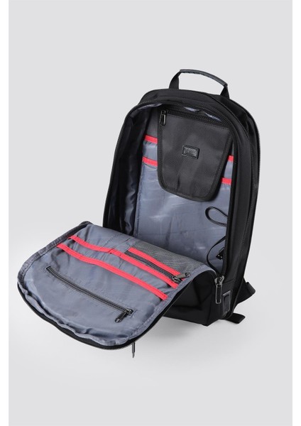 Unisex Extra Körüklü Laptop Bölmeli USB Girişli Sırt Çantası