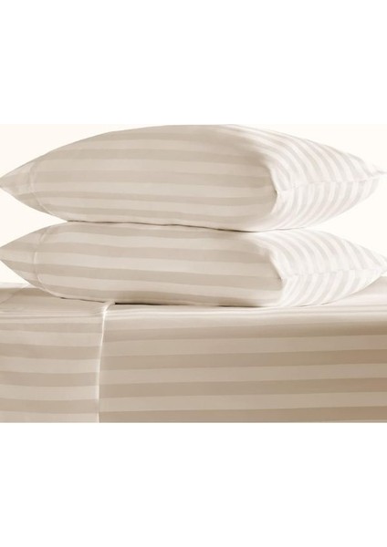 Pamuk Saten Lastikli Çarşaf Takımı Çizgili Çift Kişilik Beyaz/renkli Otel Tipi Lüx Yastıklı fiyatları