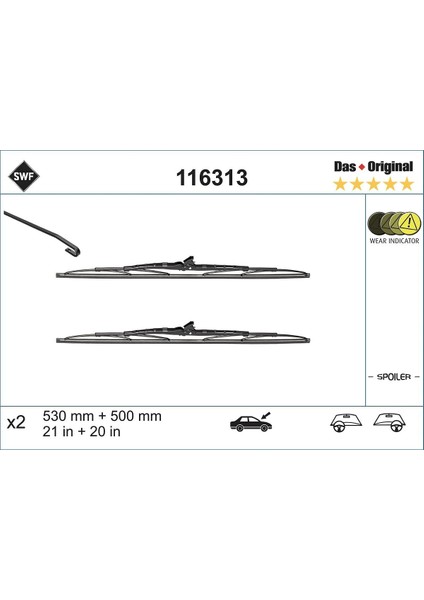 Bmw 3 E36 Ön Silecek Takımı (1991-1998) | Swf 116313 fiyatları
