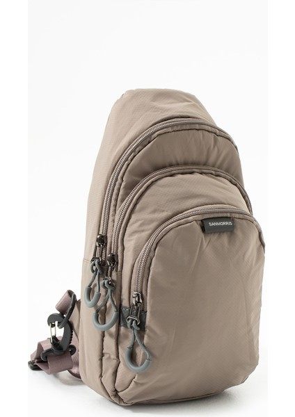 Unisex Suya Dayanıklı Çapraz Askılı Çok Gözlü Fermuarlı Sırt ve Göğüs Çantası Bodybag