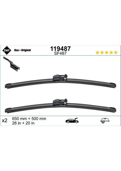 Bmw X4 G02 Ön Silecek Takımı (2018-2024) | Swf 119487