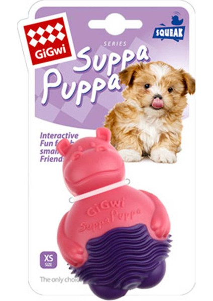 Suppa Puppa Hipopotam Pembe Mor Köpek Oyuncağı