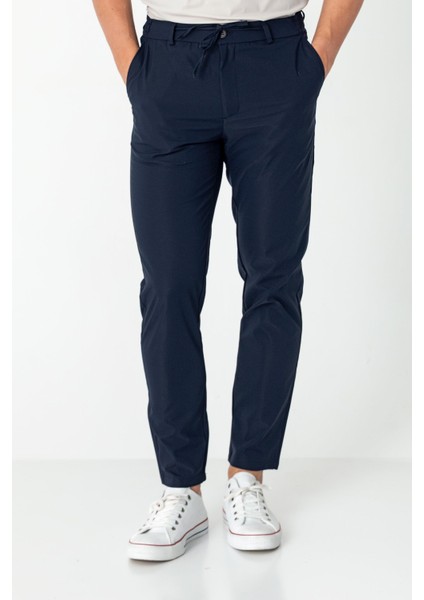 Erkek Beli Lastikli Likralı Bağcıklı Rahat Kumas Pantolon