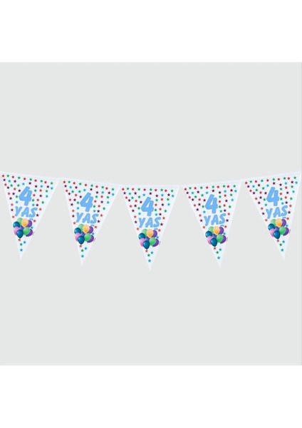 Wizard 10’lu 4 Yaş Üçgen Flama-Mavi