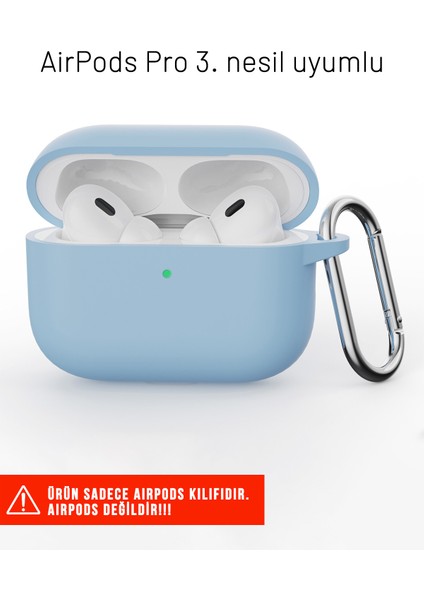Airpods Pro 3. Nesil Uyumlu Darbelere Dayanıklı Askı Aparatlı Silikon Kılıf
