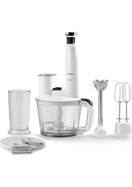 4 Bıçaklı Paslanmaz Çelik Blender Seti, 1500 W, 1.7 Litre Hacim, Beyaz