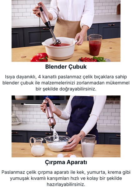 Çok Amaçlı Blender ve Robot Seti, 2 Hız, Turbo, Güçlü ve Çok Fonksiyonlu modelleri