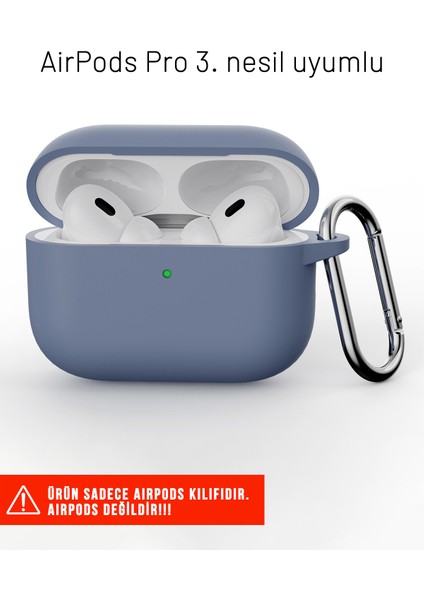 Airpods Pro 3. Nesil Uyumlu Darbelere Dayanıklı Askı Aparatlı Silikon Kılıf