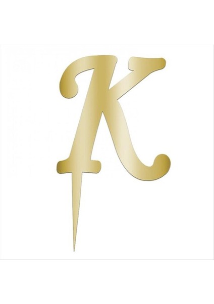 Wizard Sarı Renkli Harf Pasta ve Kek Pleksi-K