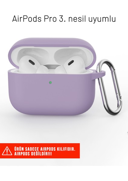 Airpods Pro 3. Nesil Uyumlu Darbelere Dayanıklı Askı Aparatlı Silikon Kılıf