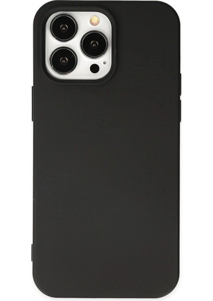 iPhone 14 Pro Kılıf Nano Içi Kadife Silikon - Siyah