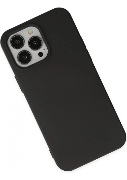 iPhone 14 Pro Kılıf Nano Içi Kadife Silikon - Siyah modelleri