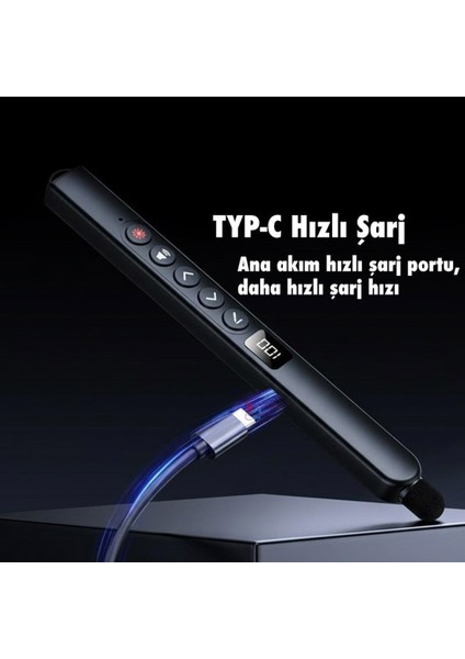 Akıllı Tahta Dokunmatik Yazım Kalemi Kablosuz Lazerli Fiber Uçlu Dijital Slayt Sunum Kumandası modelleri
