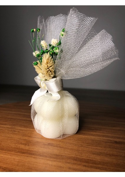 Hediyelik Bubble Mum Tül Süsleme/kuru Çicekli Nişan,söz,kına,düğün,doğum 20 Adet fiyatları