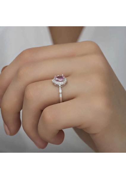 Gümüş Pembe Damla Taşlı Kadın Yüzük fırsatları