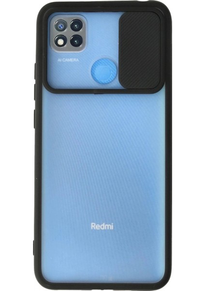 Xiaomi Redmi 9c Kılıf Palm Buzlu Kamera Sürgülü Silikon - Siyah