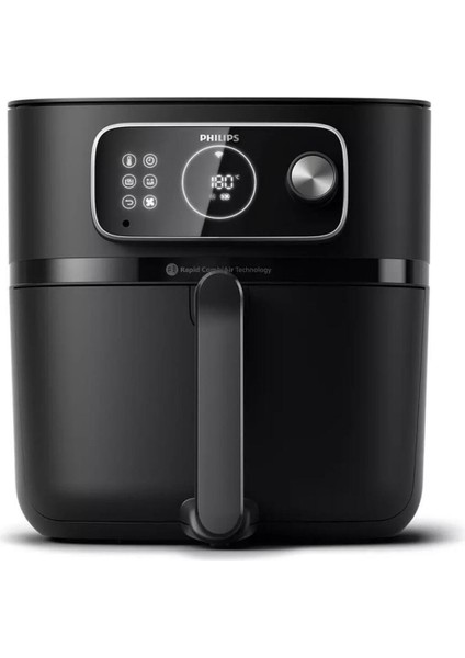 Çok Fonksiyonlu Büyük Kapasiteli Bağlantılı Airfryer, Siyah, Şık ve Kullanışlı modelleri