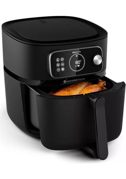Çok Fonksiyonlu Büyük Kapasiteli Bağlantılı Airfryer, Siyah, Şık ve Kullanışlı fırsatları