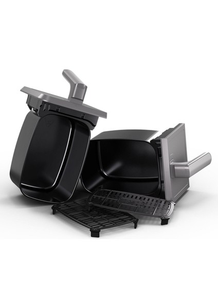 Çift Hazneli Siyah Hızlı ve Sağlıklı Pişirme Cihazı fırsatları