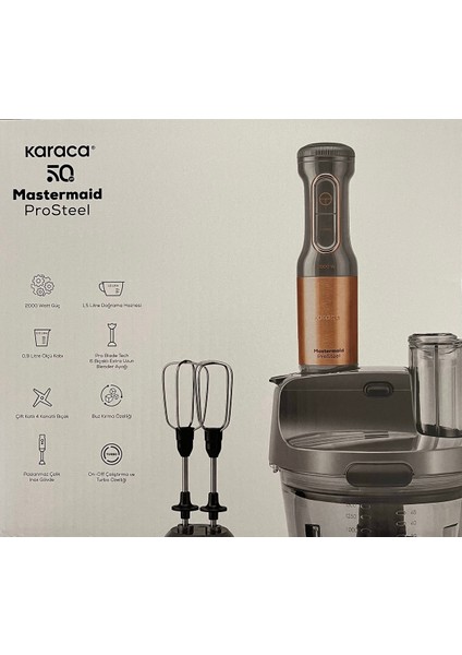 2000W Mutfak Robotu Dilimleme Doğrama 1,5lt Hazneli Siyah