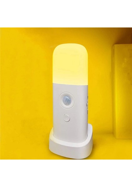 Hareket Sensörlü Şarjlı LED Gece Lambası 2000 Mah, 120° Algılama 5 Kademe Sos Modu