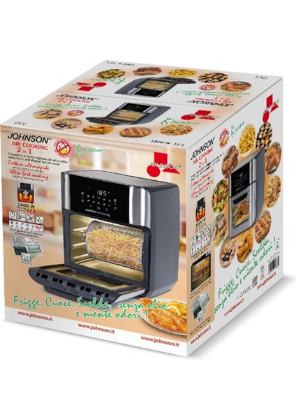 Döner Hazne 10 Ön Ayarlı Dijital 12L 1800W Sıcak Hava Fritözü Siyah fiyatları