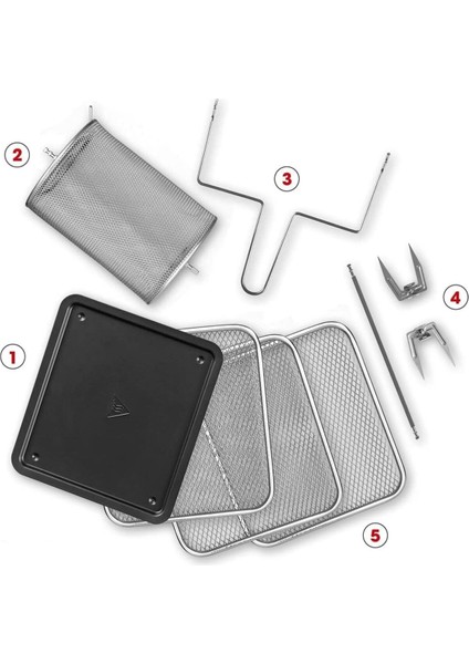 Döner Hazne 10 Ön Ayarlı Dijital 12L 1800W Sıcak Hava Fritözü Siyah fırsatları