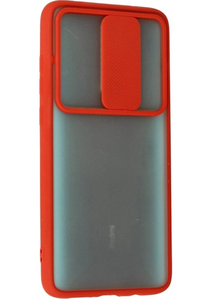 Xiaomi Redmi Note 8 Pro Kılıf Palm Buzlu Kamera Sürgülü Silikon - Kırmızı modelleri
